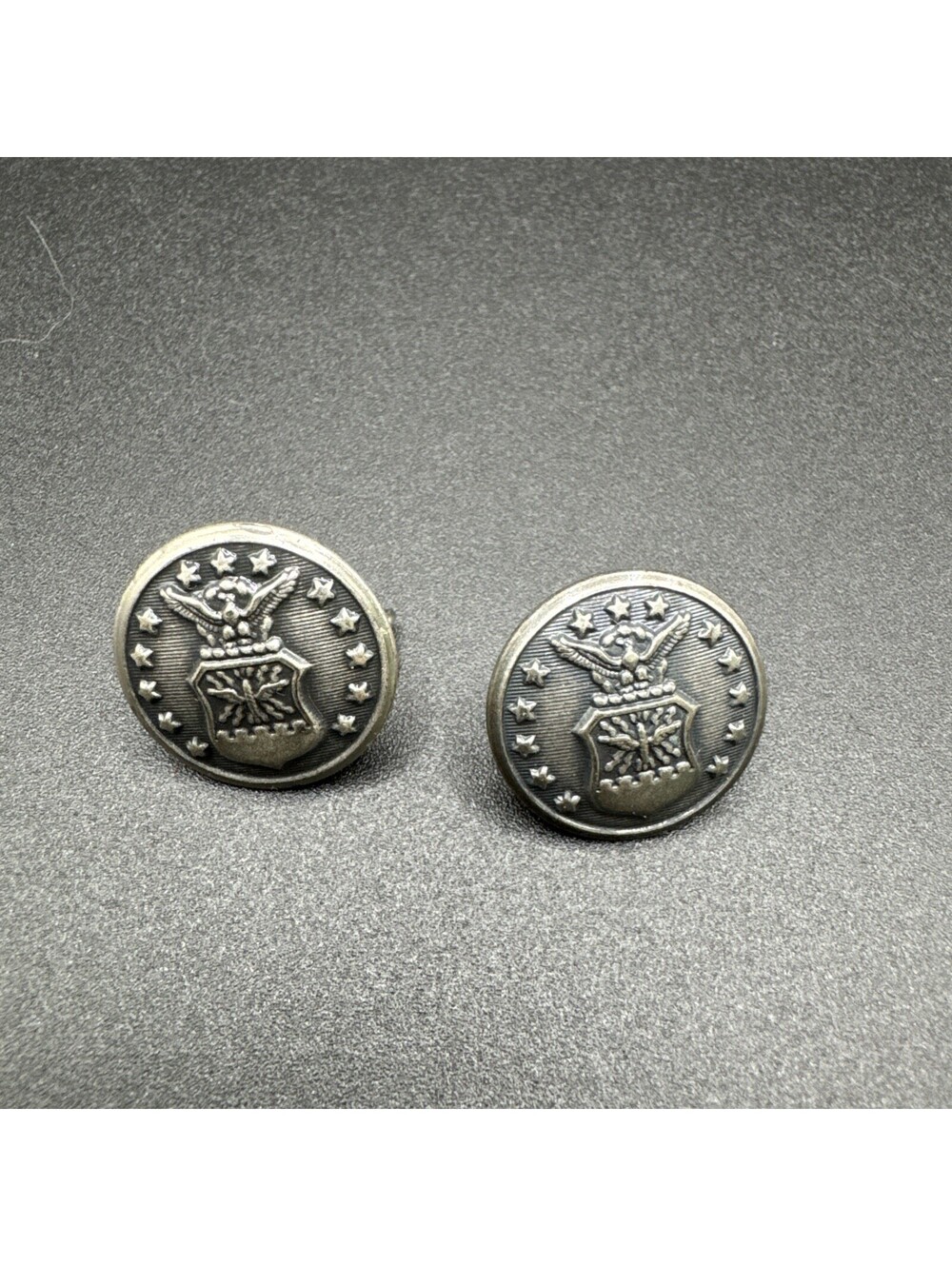 Vintage Set of 2 ER Products Bronx NY 13-Star US Air Force 1" Metal Buttons